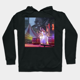 Young drummer performer on a culture festival 4 SQ Hoodie